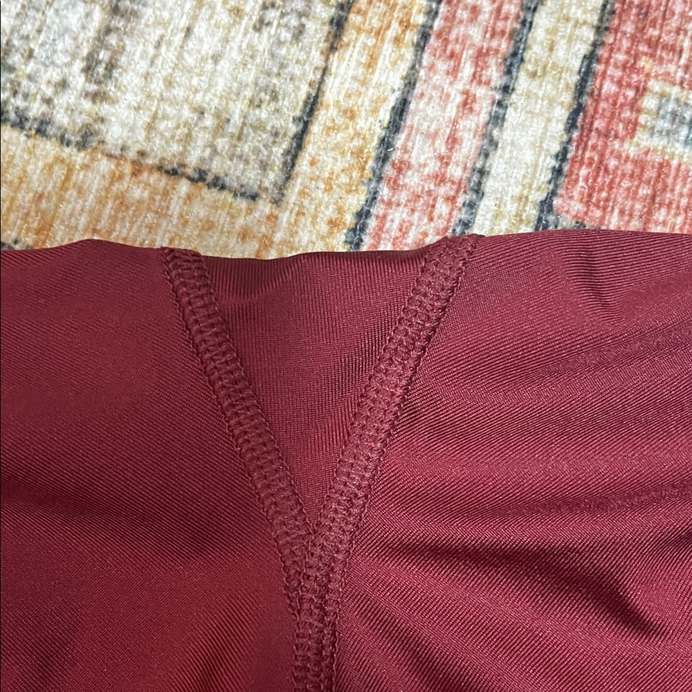 Fabletics Burgundy Active Leggings - Picture 3 of 5
